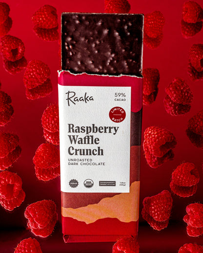 60% Raspberry Waffle Crunch Bar - Valentine's Limited Batch