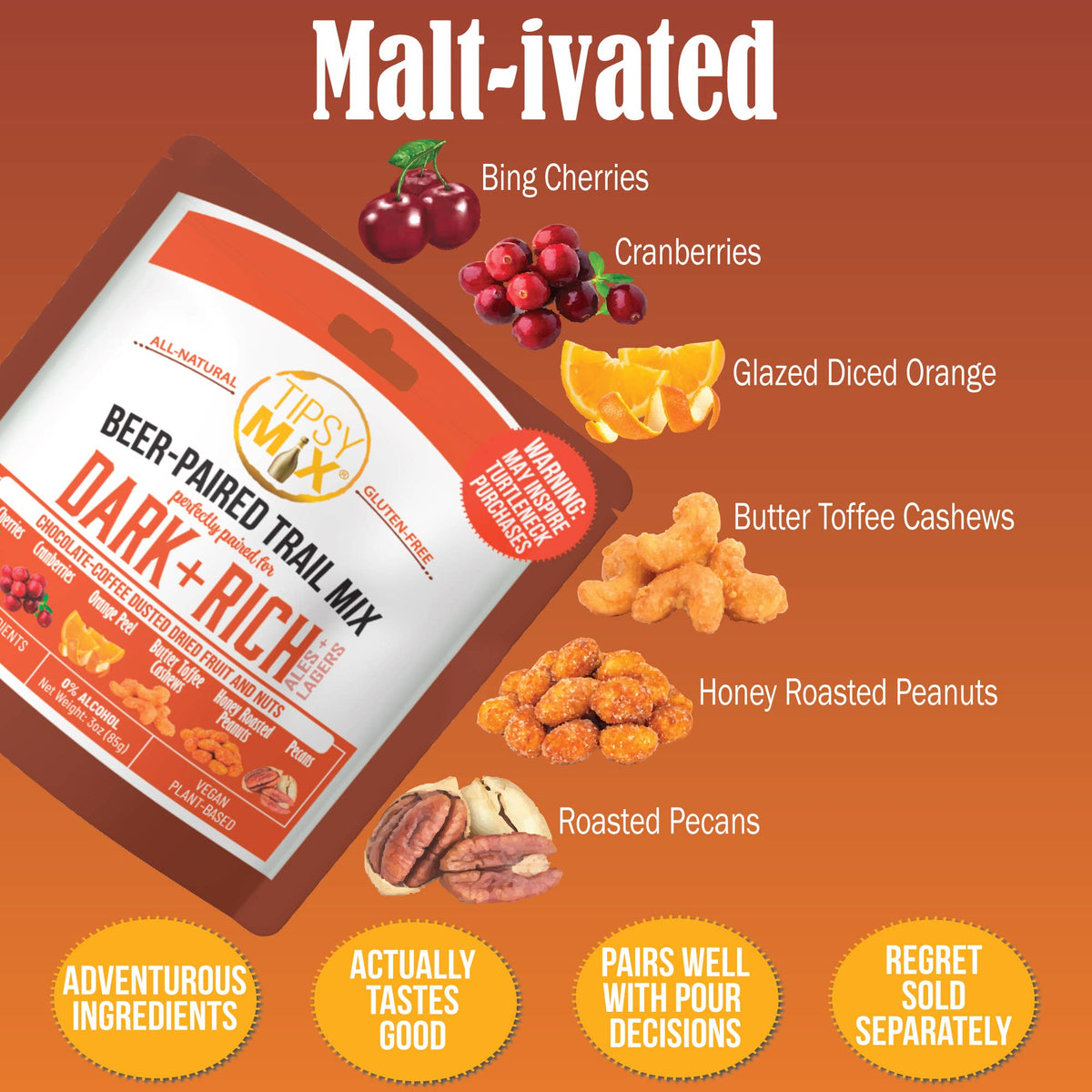 Beer-Paired Trail Mix, Dark & Rich