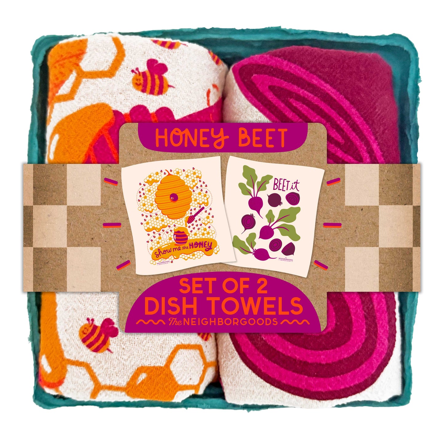 Honey Beet Tea Towel Set