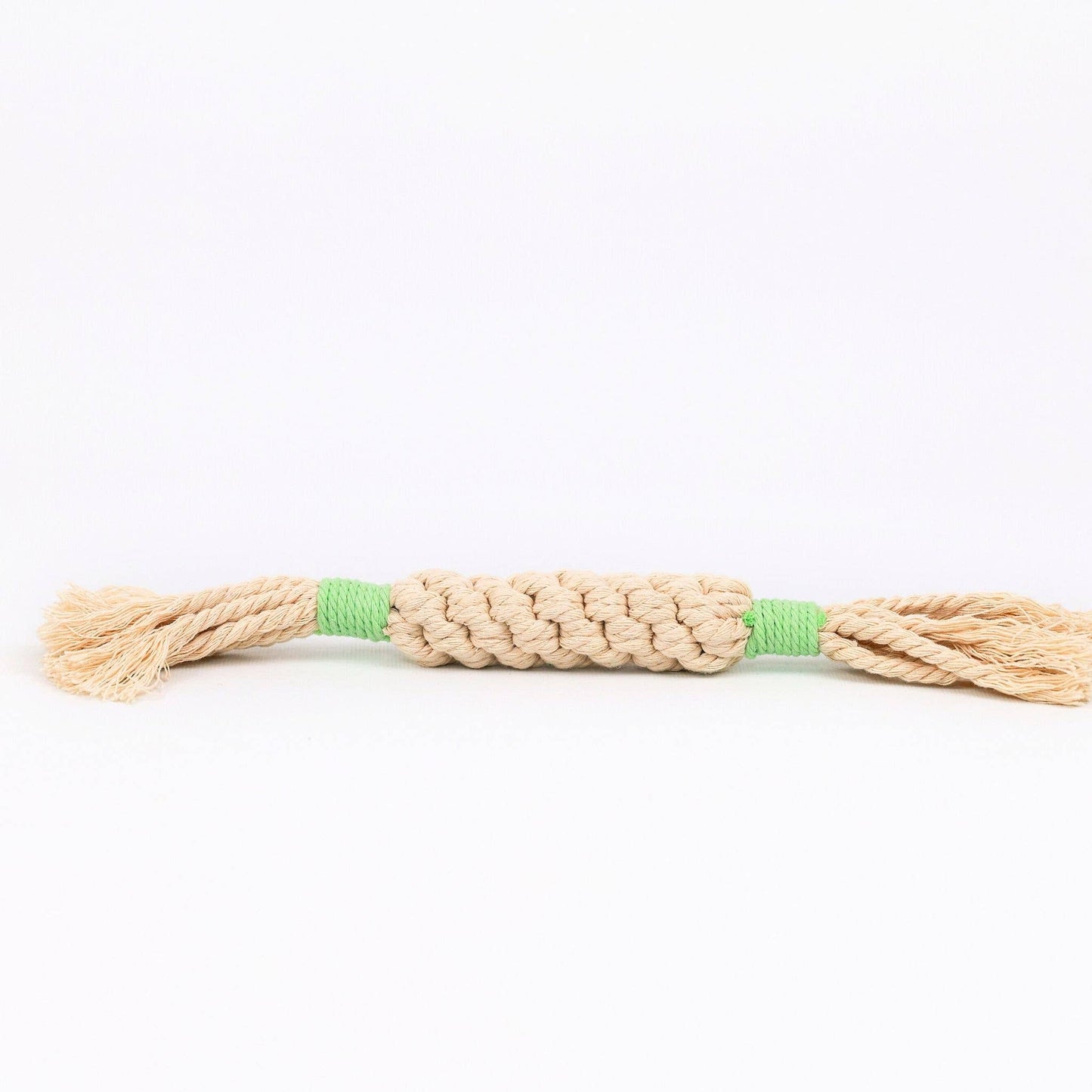 Sustainable Macrame Candy Dog Rope Toy