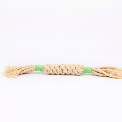 Sustainable Macrame Candy Dog Rope Toy