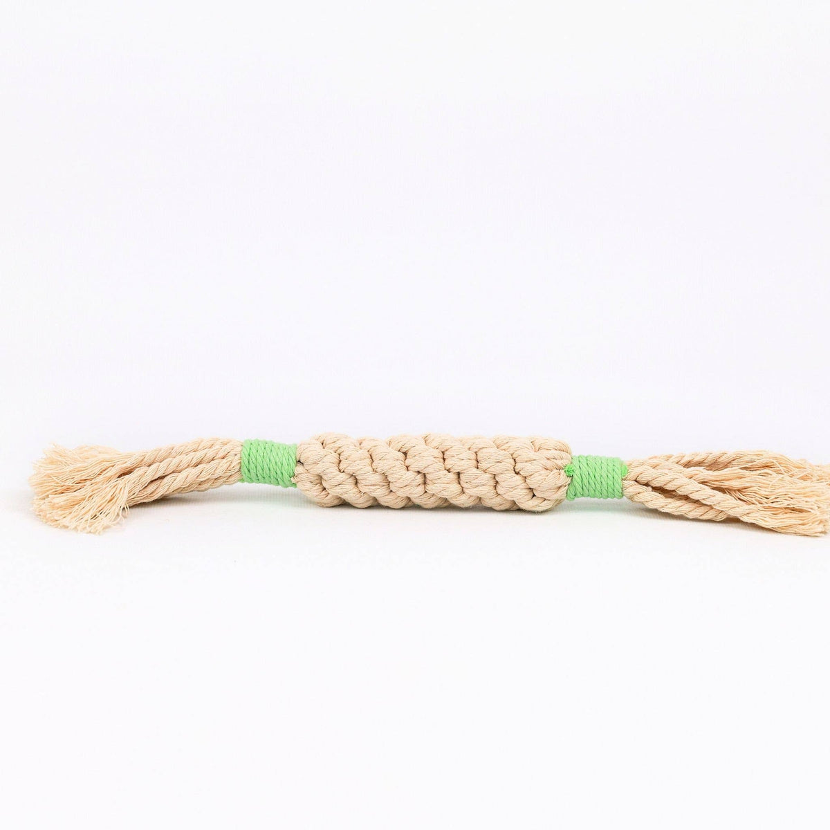 Sustainable Macrame Candy Dog Rope Toy