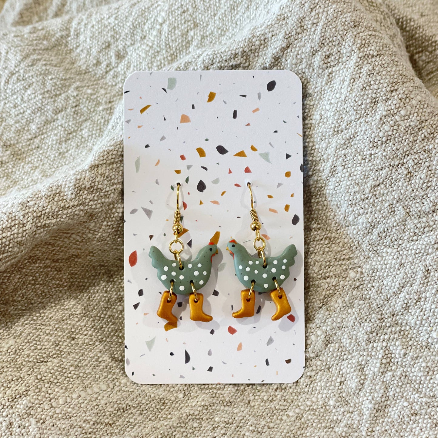 Chickens with Boots Earrings