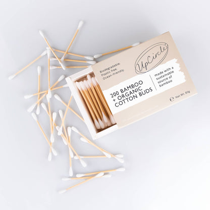 Organic, Plastic Free, Cotton + Bamboo Buds