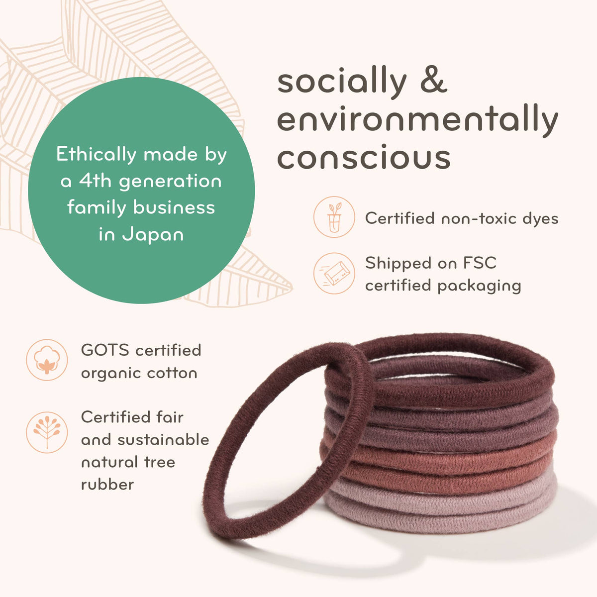 Plastic-free Hair Ties