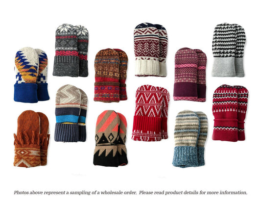 Eco-Friendly, Upcycled Women's Mittens