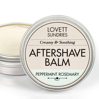 Healing Aftershave Balm with Peppermint Rosemary Oils