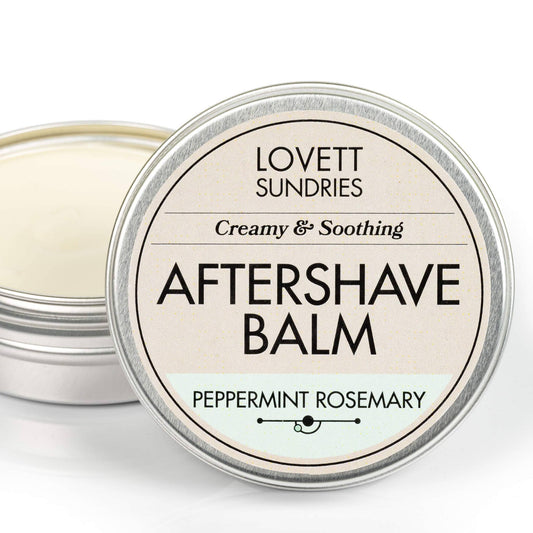 Healing Aftershave Balm with Peppermint Rosemary Oils