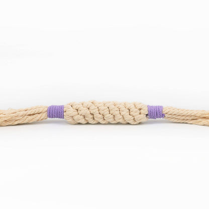 Sustainable Macrame Candy Dog Rope Toy
