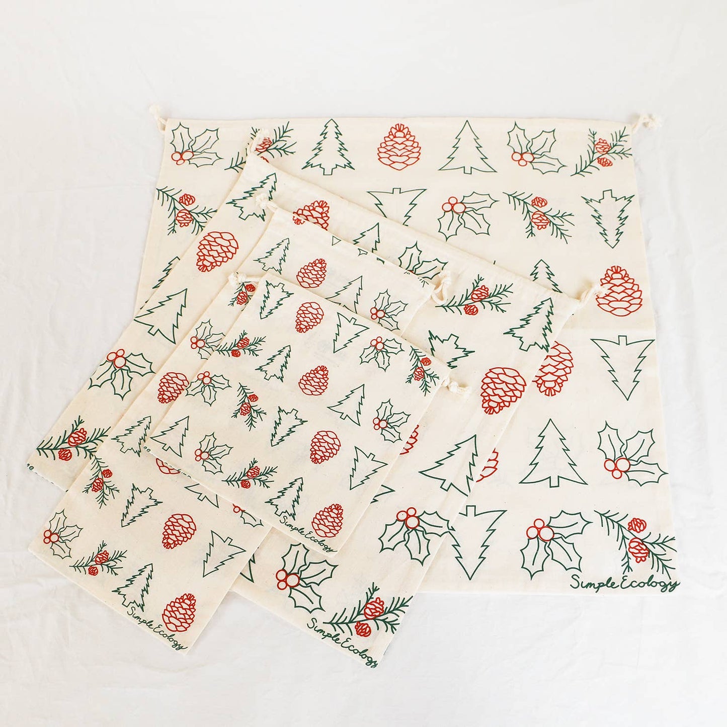 Organic Fabric Reusable Gift Bag Sets