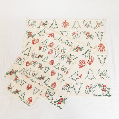 Organic Fabric Reusable Gift Bag Sets
