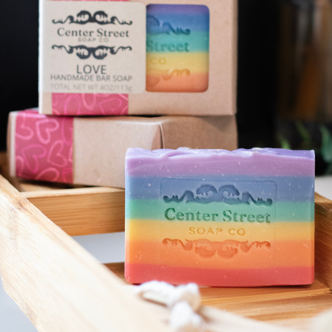 Love Vegan Rainbow Handmade Soap Bar