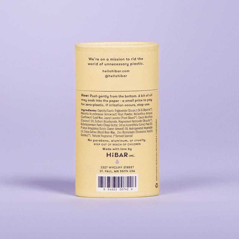 HiBAR Plastic Free Deodorant (pick a scent)