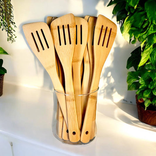 Bamboo Kitchen Utensil, Slotted Spatula