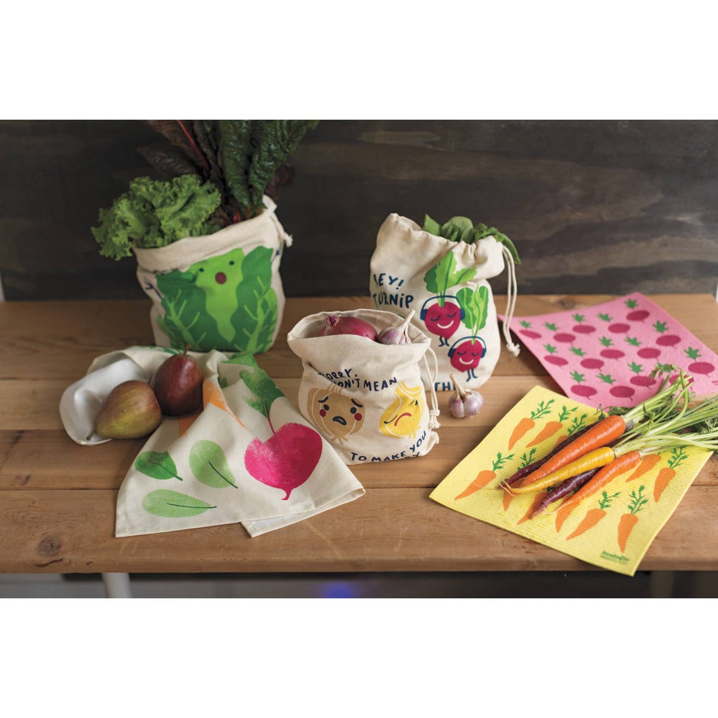 Funny Food Reusable Produce Bag Set