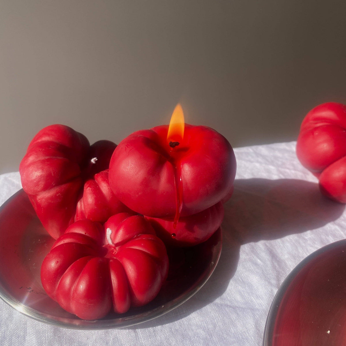 Mini Tomato Candle, Red