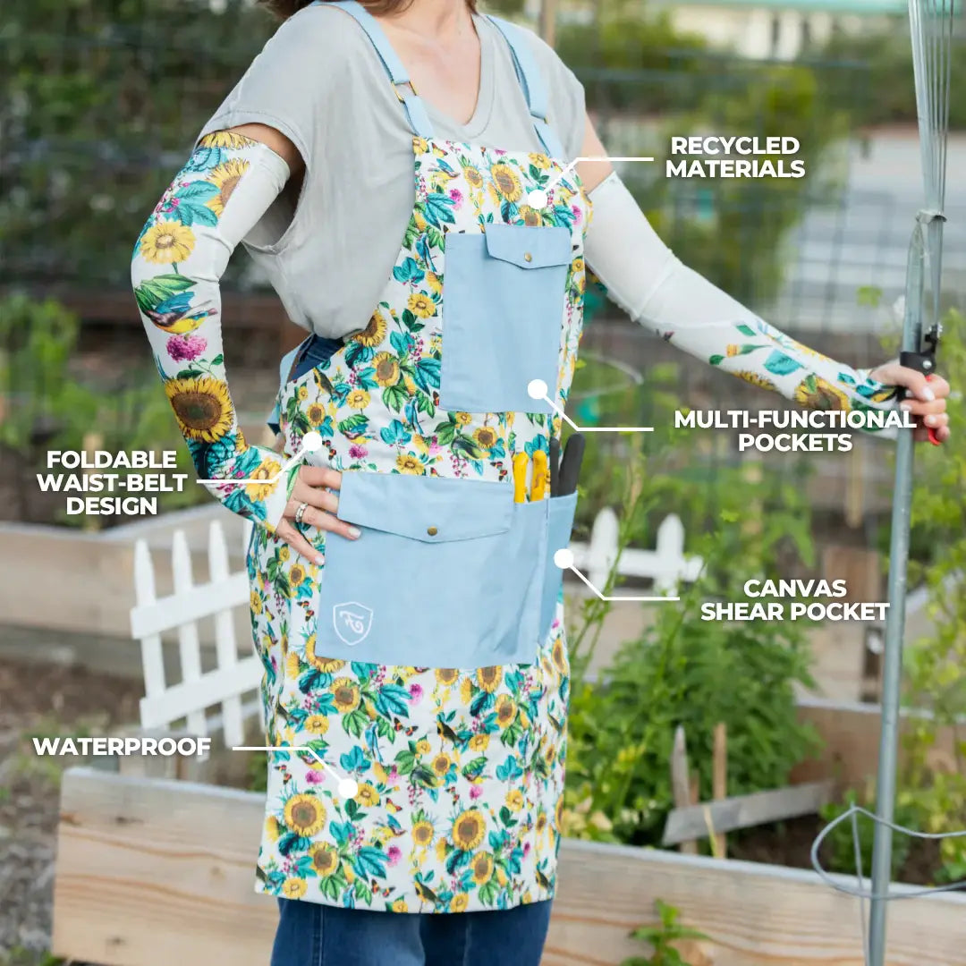 Garden Flower Lightweight Work Apron