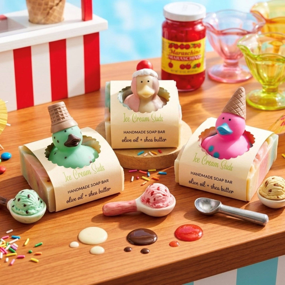 Ice Cream Suds Handmade Novelty Soap Bar