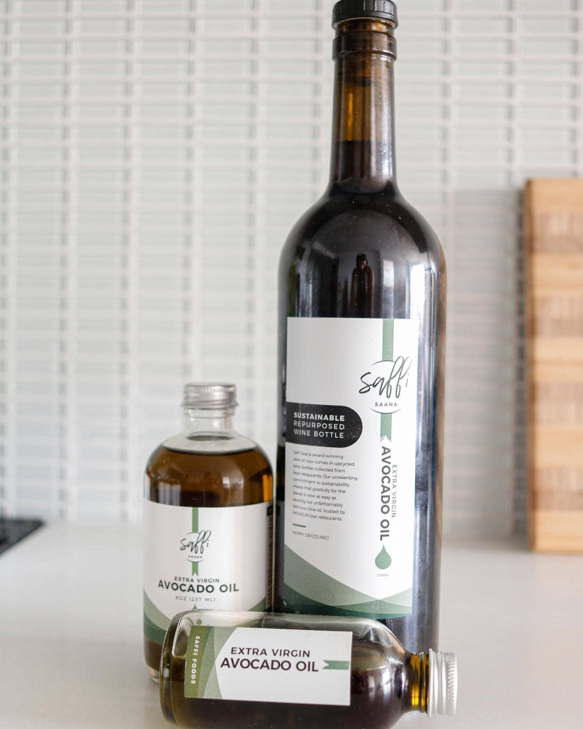 Saffi Saana Extra Virgin Avocado Oil - 750ml wine bottle
