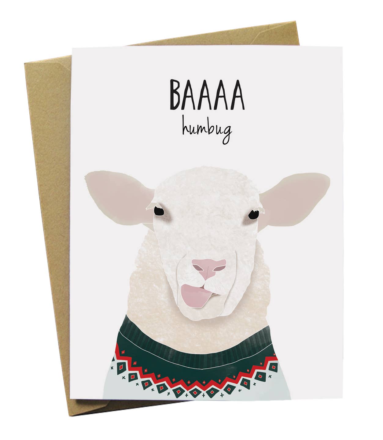 Baaaa Humbug Sheep Holiday Card
