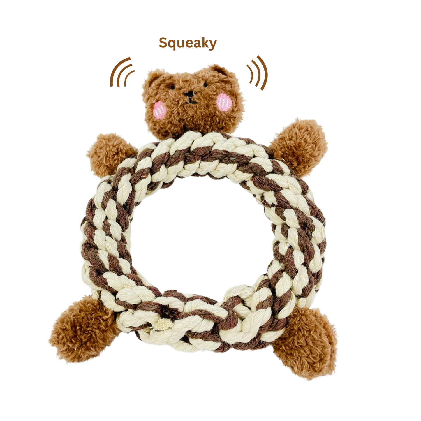Eco-Bear Macrame Dog Toy