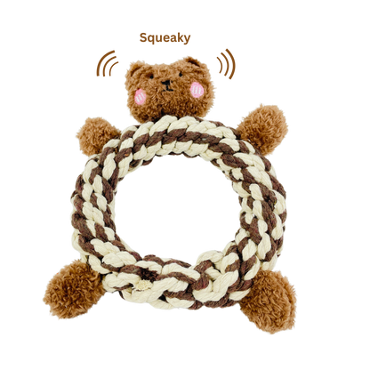 Eco-Bear Macrame Dog Toy