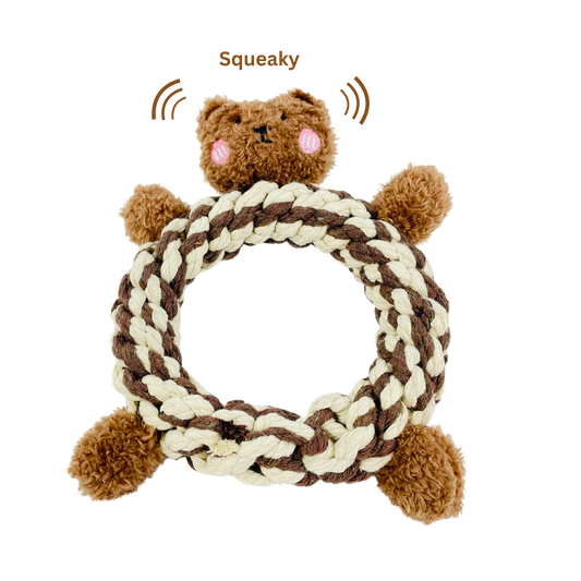 Eco-Bear Macrame Dog Toy