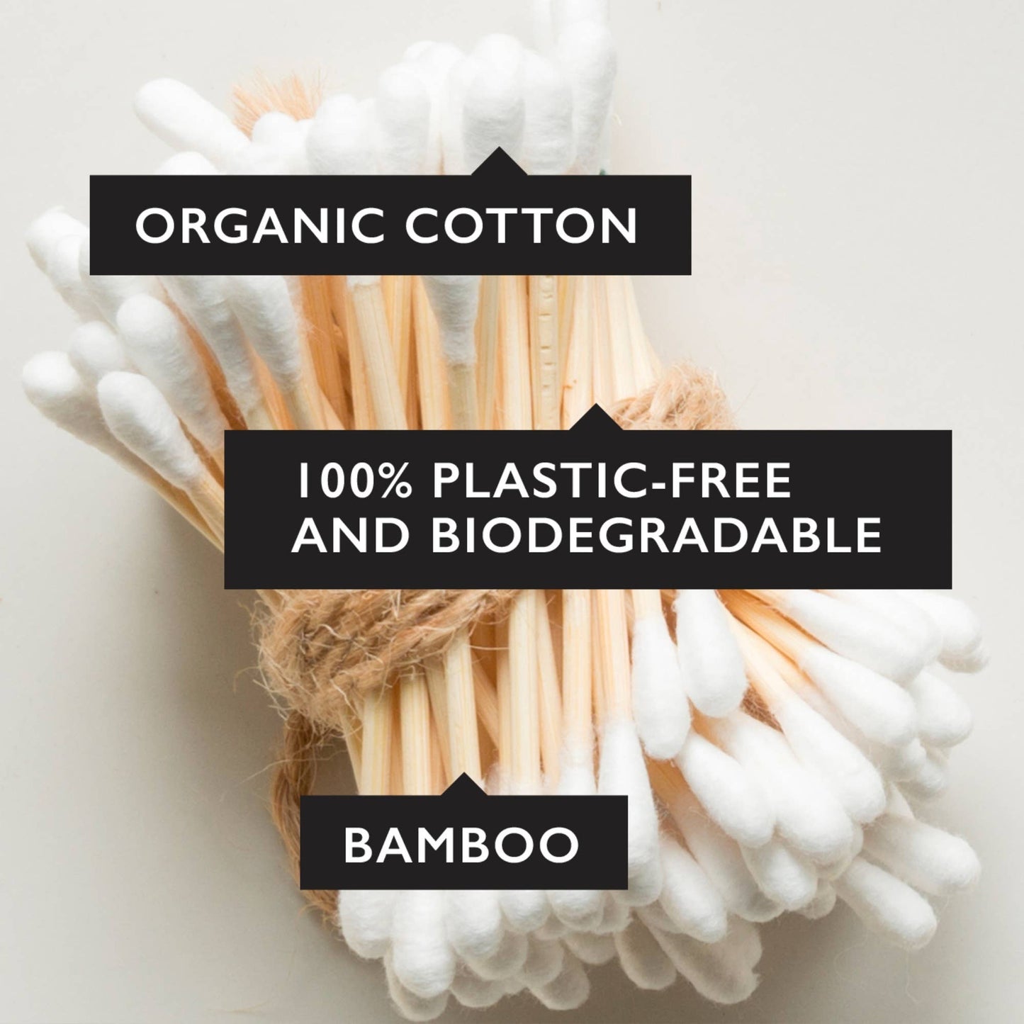 Organic, Plastic Free, Cotton + Bamboo Buds