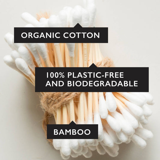 Organic, Plastic Free, Cotton + Bamboo Buds