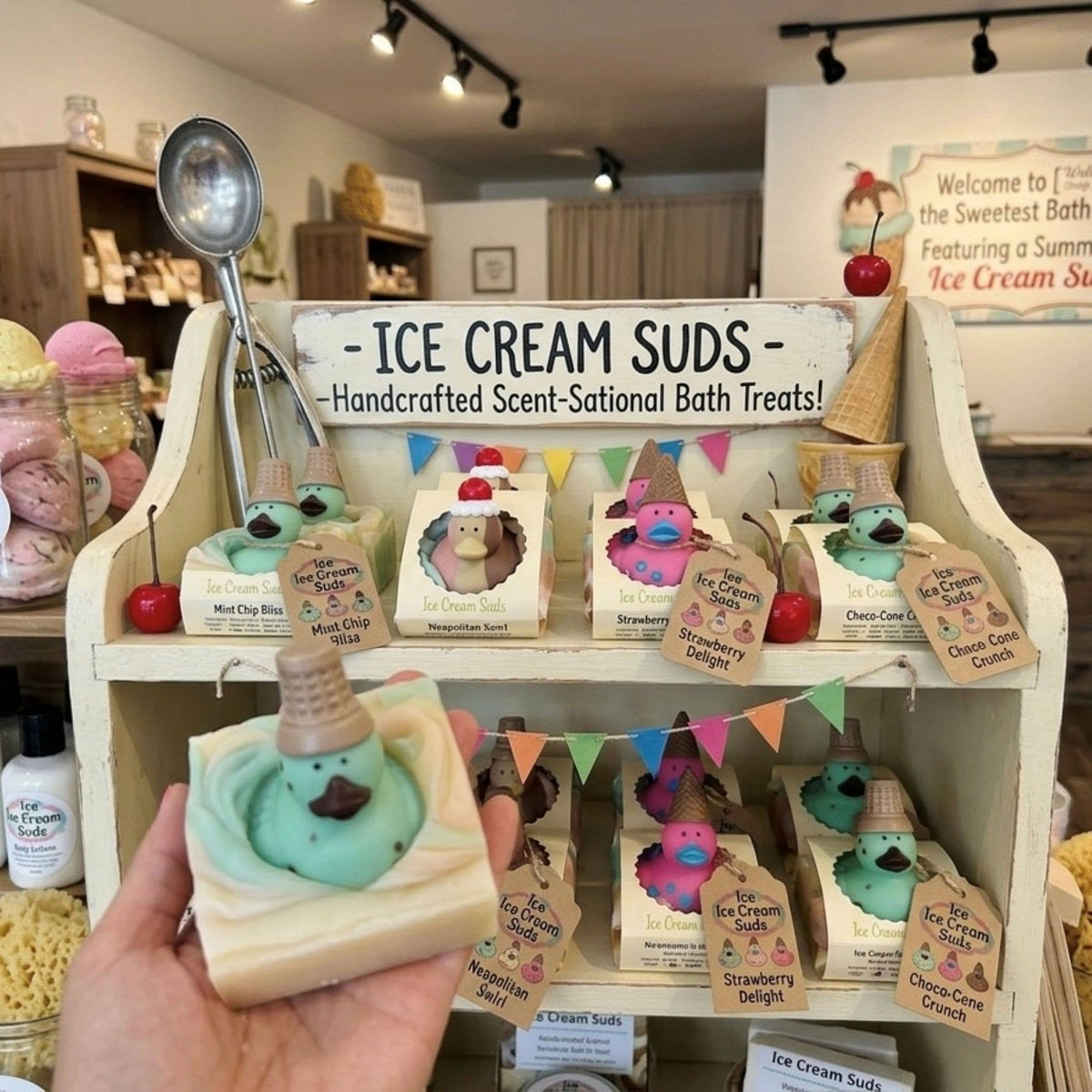 Ice Cream Suds Handmade Novelty Soap Bar