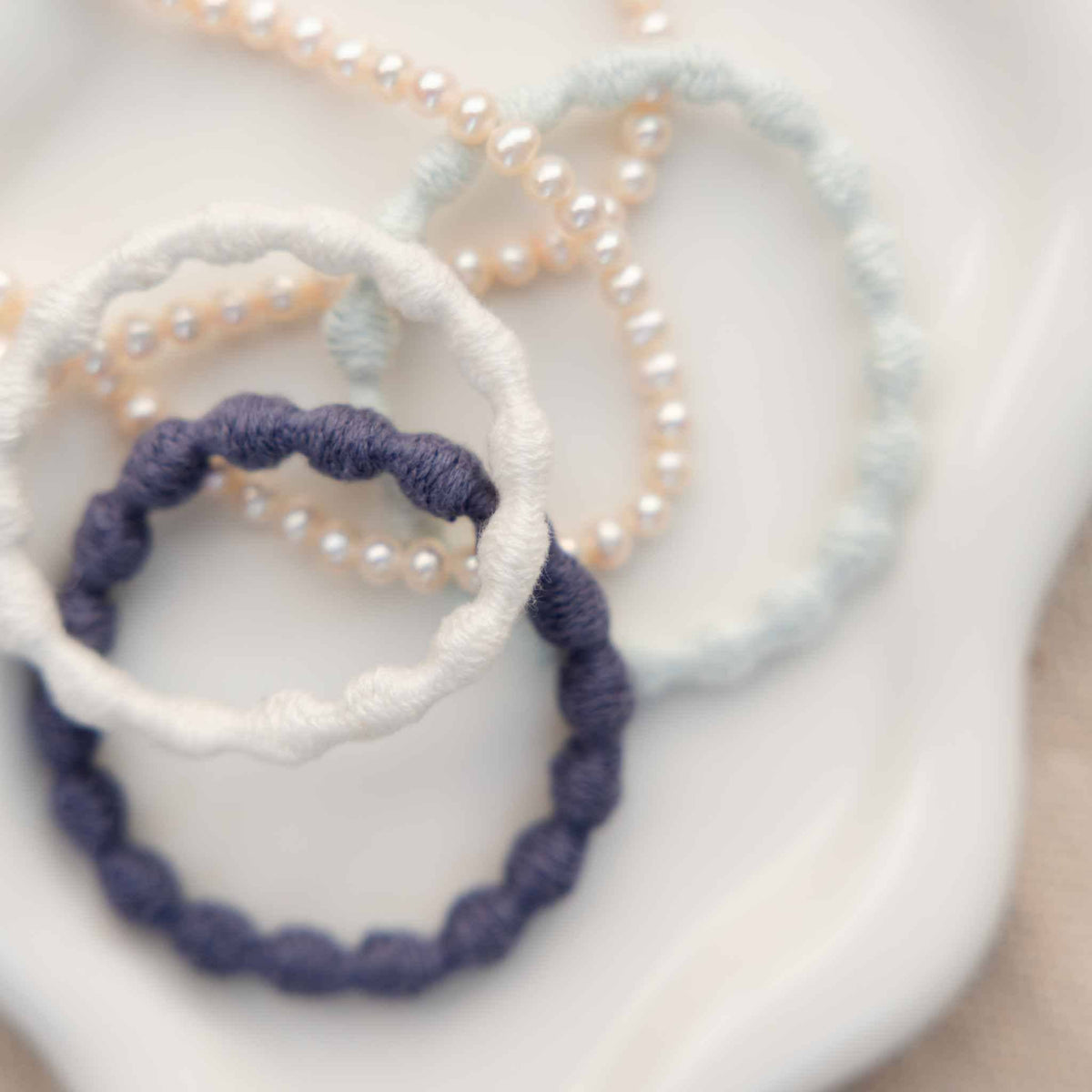 Damage Free Pearl Hair Ties - Organic, Creaseless, Fairtrade