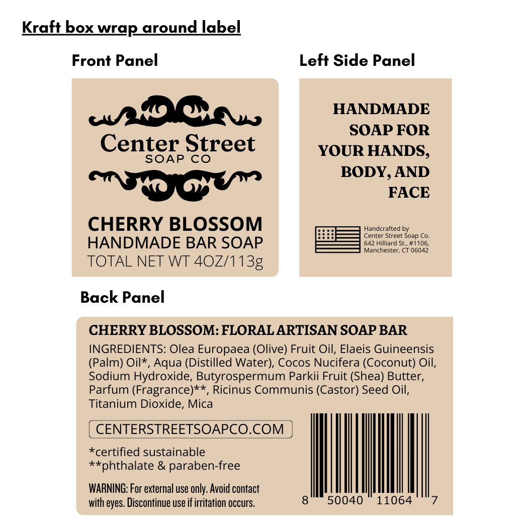 Cherry Blossom Vegan Handmade Soap Bar