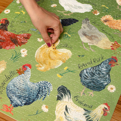 Chicken Meadows - 1,000 Piece Jigsaw Puzzle