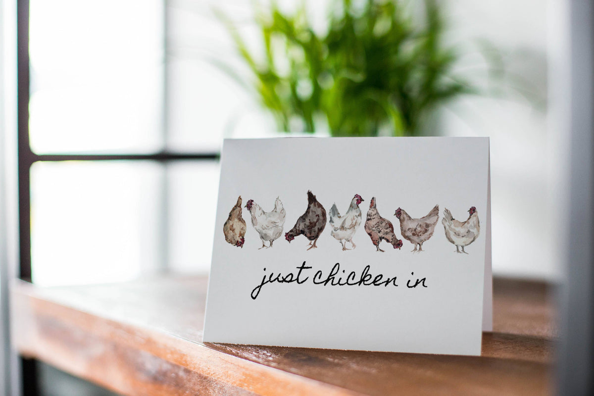 Just Chicken In Greeting Card
