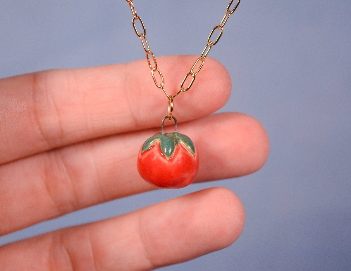Tomato Charm Necklace