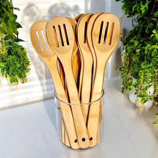 Bamboo Kitchen Utensil, Slotted Spoon