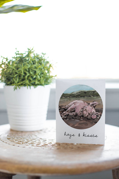 Hogs & Kisses Card
