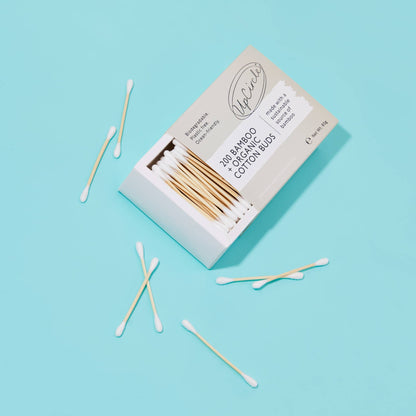 Organic, Plastic Free, Cotton + Bamboo Buds
