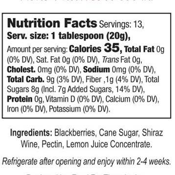Blackberry Shiraz Preserves