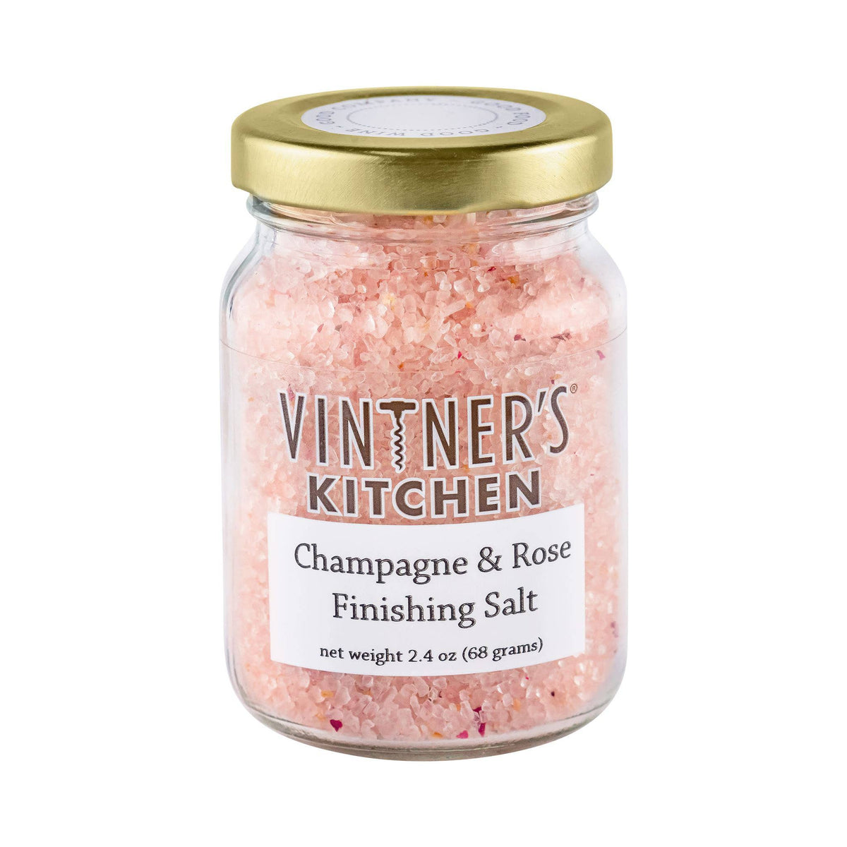 Champagne and Rose Finishing Salt Jar