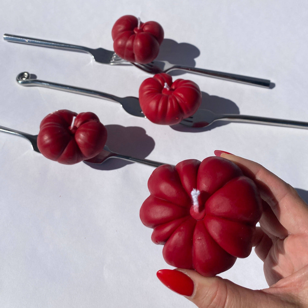 Mini Tomato Candle, Red