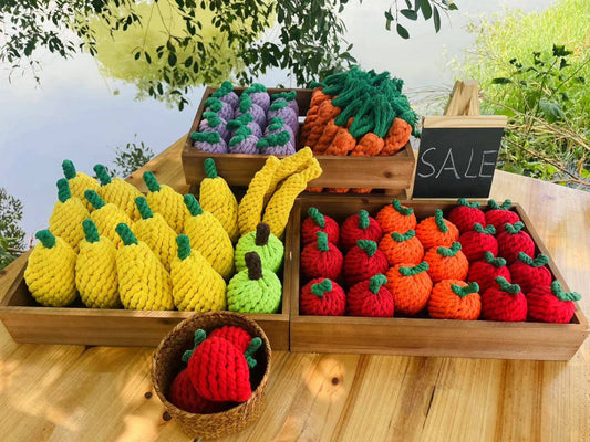 Sustainable Fruit and Vegetable Rope Dog Toys