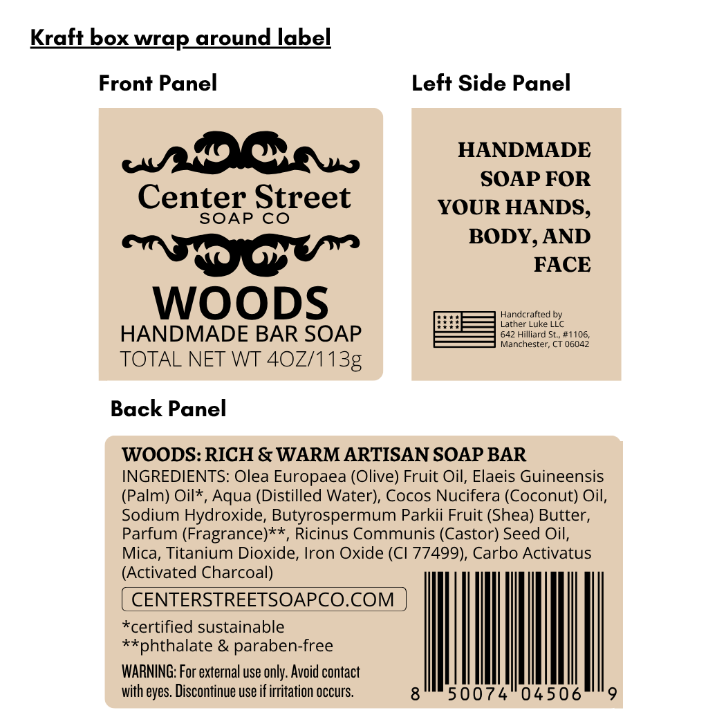 Woods Handmade Bar Soap For Men