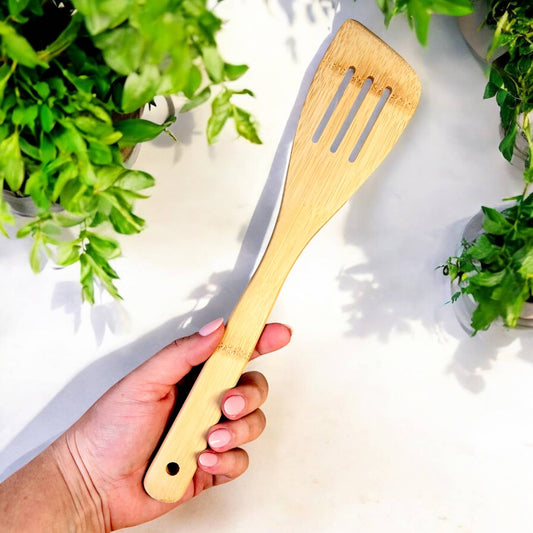 Bamboo Kitchen Utensil, Slotted Spatula