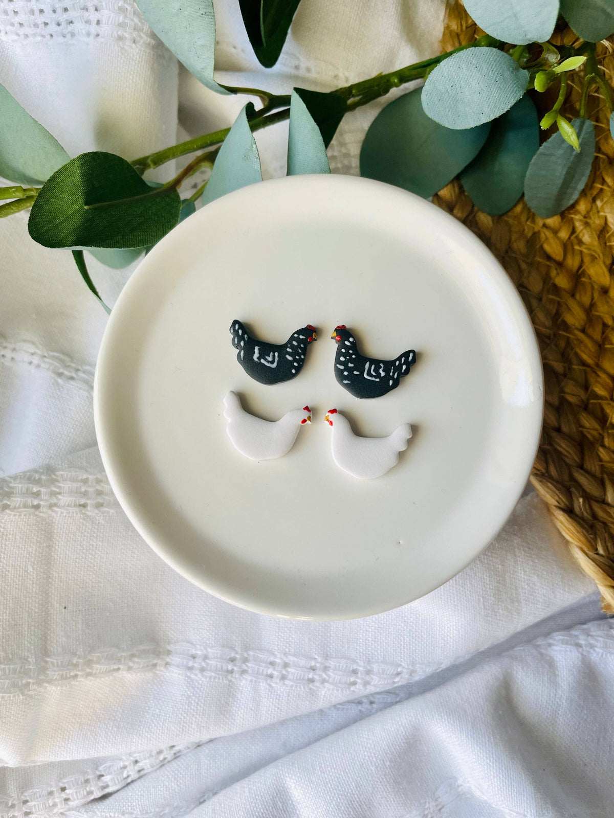 Chicken Stud Earrings