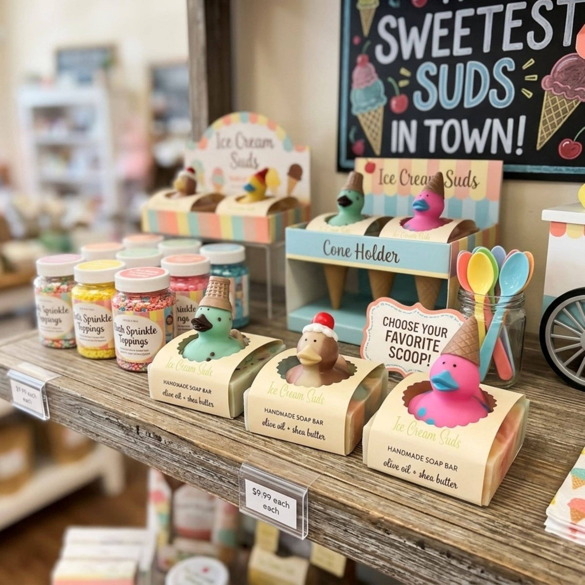 Ice Cream Suds Handmade Novelty Soap Bar