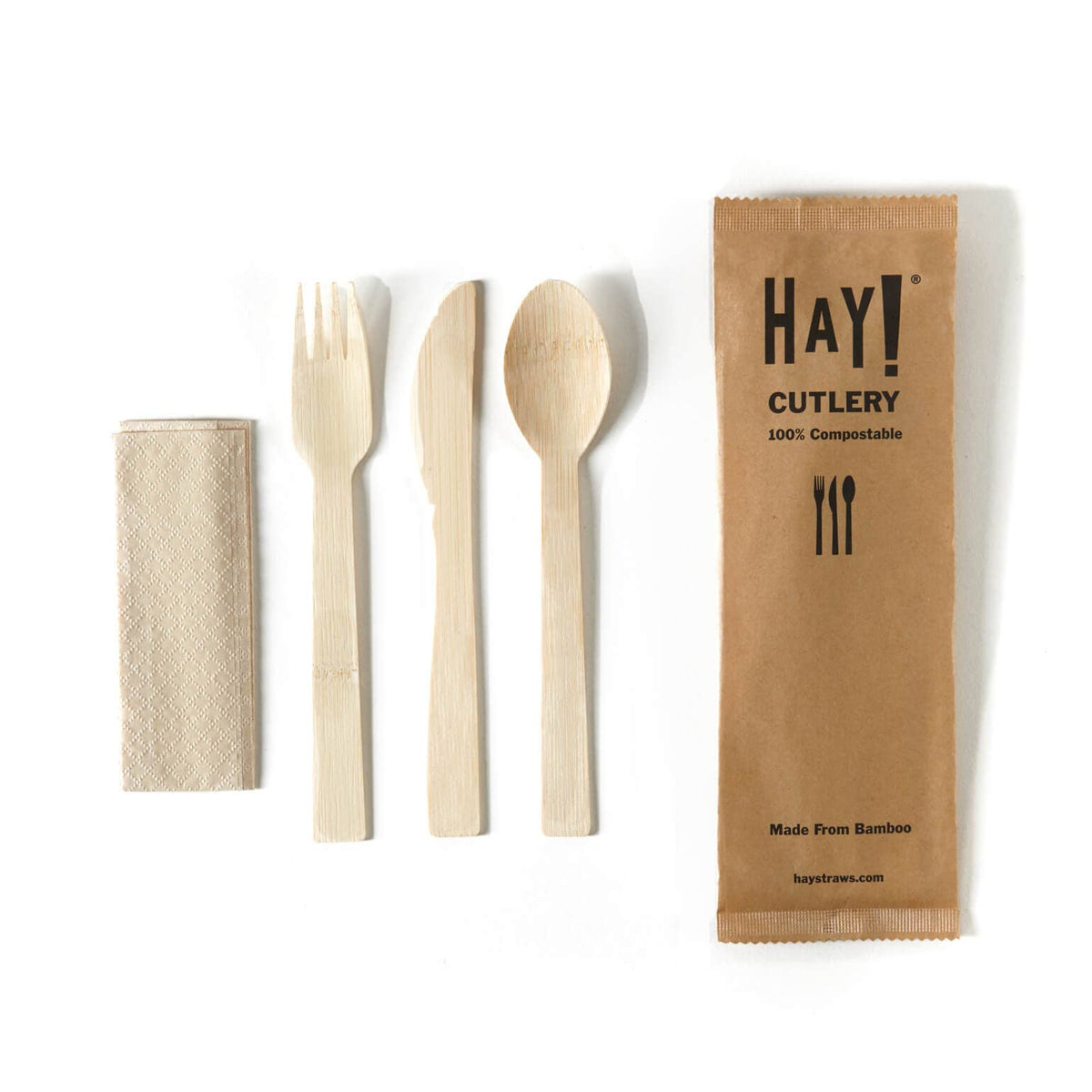 Wrapped Bamboo Cutlery Set