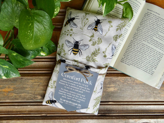 Comfort Pack Heating Pad, Natural Bees