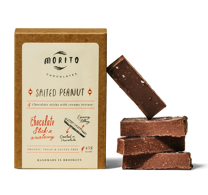 Salted Peanut Vegan Chocolate Sticks