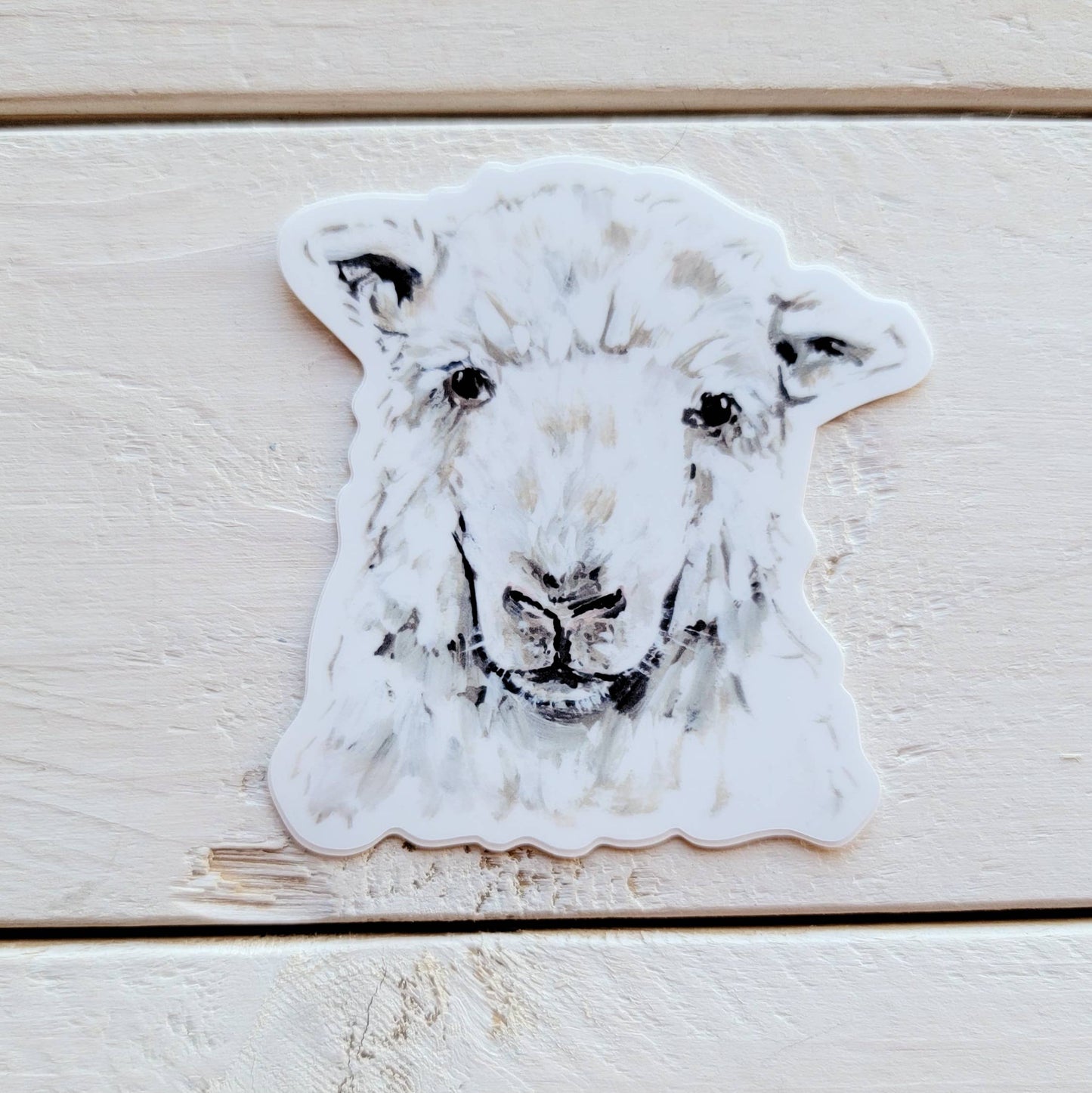 Sheep Face Vinyl Sticker